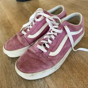 Vans Pink and White Women's Sneakers